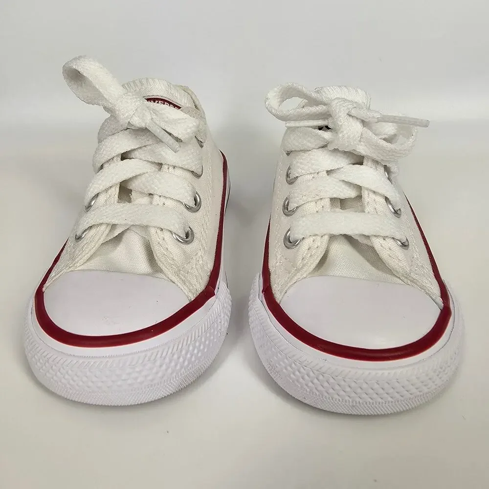 CONVERSE ALL STAR CLASSIC LOW-TOP INFANT SHOES – SIZE 4 – CREAM CANVAS